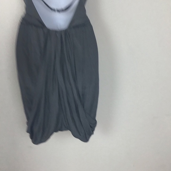 Rag & Bone Verona Crisscross Drape Mini Dress Size 8 Black Racerback Leather - Picture 4 of 14